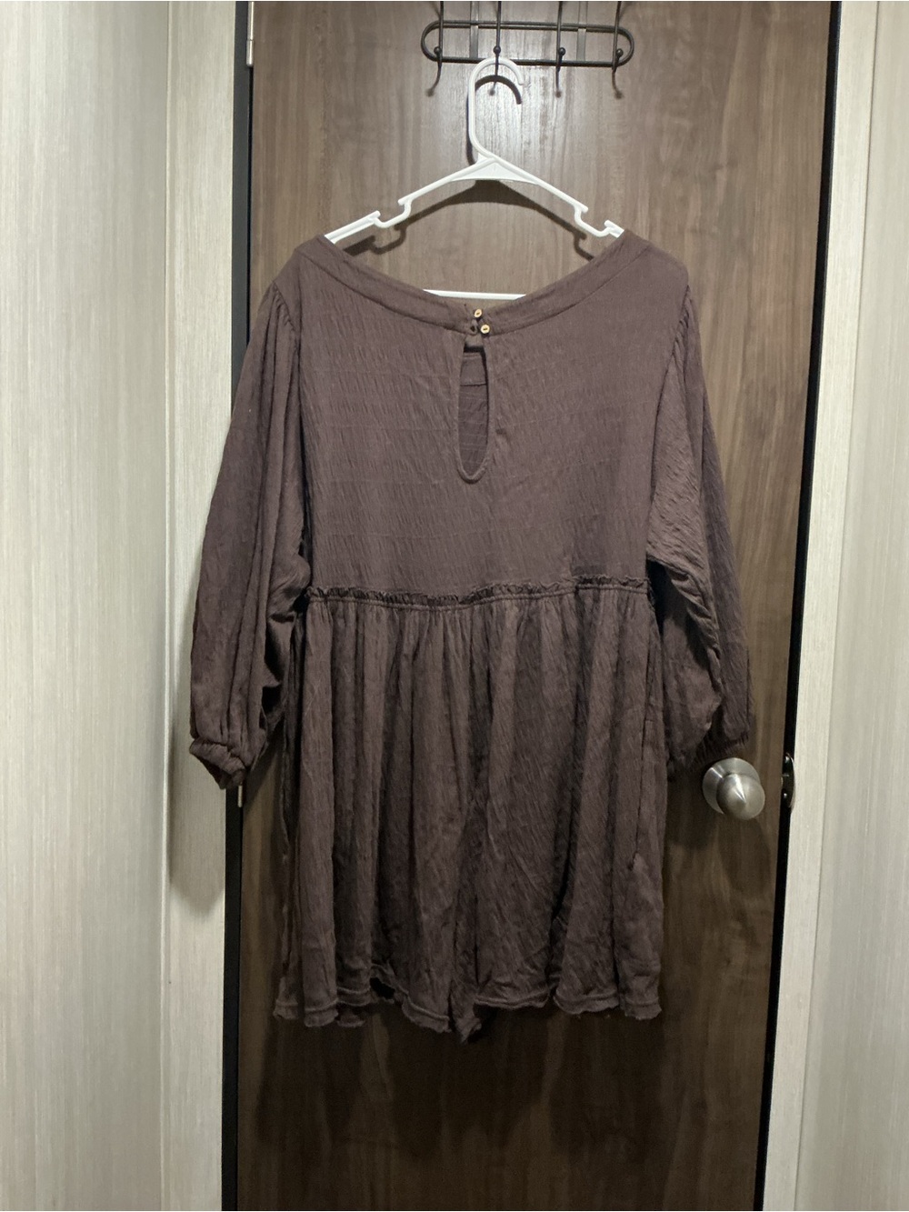 Free People Beach Crinkle Gauze Babydoll Mini Dress Medium - Picture 3 of 3